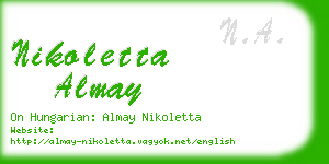 nikoletta almay business card